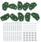 PATIKIL Rock Climbing Holds, 10 Pcs Small Climbing Rock Wall Grips Play Set Climber Attachments with Double Hole for Playground Accessory Indoor Outdoor Tree Training, Green-C