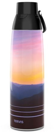 Tervis Venture Trinkflasche Early Mountain Morning Dreifachwandiger, isolierter Becher, Reisebecher, hält Getränke kalt und heiß, 1,0 l Wasserflasche, Edelstahl