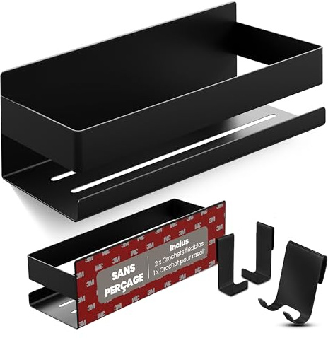 LIEBHEIM Etagere Douche Sans Percage - Etagere Salle de Bain - Porte-savon Douche - shower shelf - support gel douche salle de bain - rangement baignoire