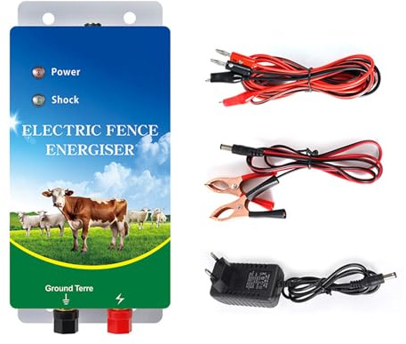 XINYIN Dispositivo Recinzione Elettrica per Bestiame con Accessori per Recinzione Animali Agricoli Resistenti Economici.