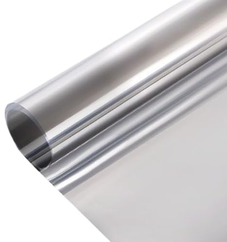 Film Pour Fenêtre Vitrée Anti Regard - Film Solaire Réfléchissant Vue de l'Intérieur sans Visibilité Extérieure,Protection Solaire Anti-UV Réfléchissante Autoadhésive pour Vitre Masquage Visible de l'