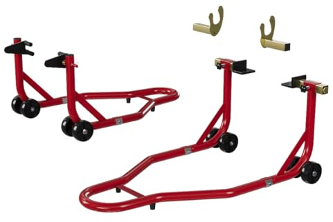 Motorcycle Stand Lift 900LBS Capacity Front Rear Wheels Lift with U+L Adjustable Swingarm Spool for Maintenance and Repairs