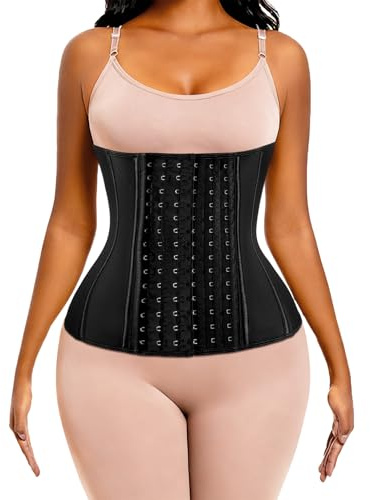 ECOWALSON Waist Trainer for Women - 9/25 Steel Bones & Additional Extender Cincher Corset for Hourglass body Shaper