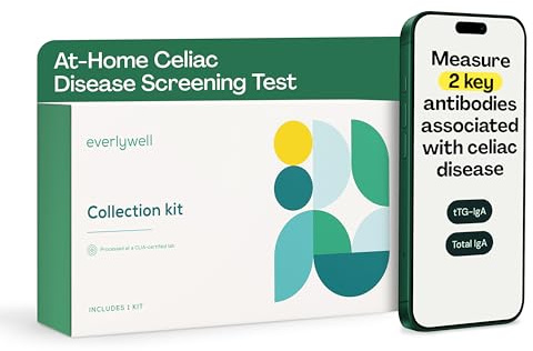 Everlywell At-Home Celiac Disease Screening Test for Women and Men, Digestive Health Lab Tests with Accurate Results from CLIA-Certified Labs Within Days, for Ages 18 Plus