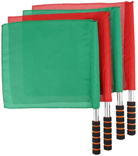 4 Pezzi Bandiere Per Arbitri Scolastici Bandiere Da Corsa Bandiera Per Arbitri Con Asta In Acciaio Inossidabile Per Sport E Traffico Bandiera Con Per