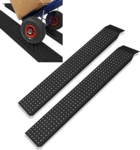 YARDIN Auffahrrampe Auto Auffahrrampen für Anhänger 2 Stück 160×22,5×4,5CM Schwarz Stahl Motorrad Rampe Für den täglichen Gebrauch Geeignet, Rampen Sind Zum Beladen geeignet(Max. Belastung 400kg)