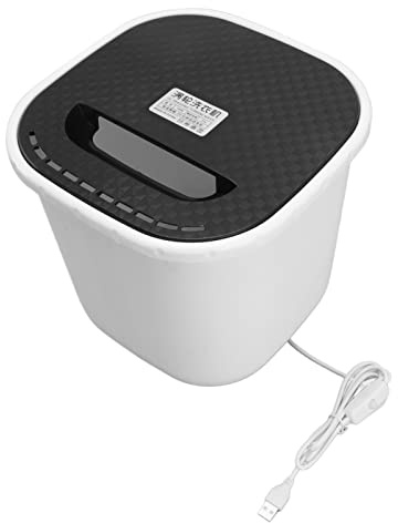 Bärbar Tvättmaskin, Miniunderkläderstvätt med 6L Stor Kapacitet, USB-Tvättmaskin Framåt och Bakåtroterande Tvättmaskin för Affärsresor Hem, Högskolerum Husbilslägenhet