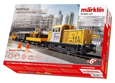 Märklin 29188 Modellbahn Modelleisenbahn Start Up Startpackung Baustelle, Spur H0 Startset. Lokomotive, Wagen, Schienen und Steuergerät im Starterset enthalten