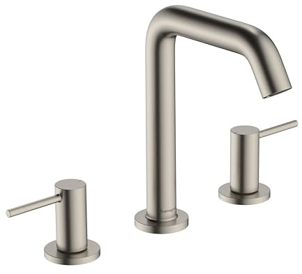 hansgrohe Tecturis S Widespread Bathroom Faucet 3 Hole Brushed Nickel