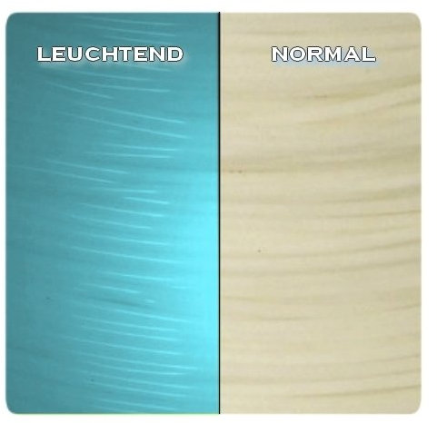 Z3D® PLA 1,75mm LEUCHTEND BLAU 1kg 3D Drucker Filament - hochwertig, leuchtet im Dunkeln nach, leicht zu drucken, stoßfest, ideal für dekorative & kreative Modelle
