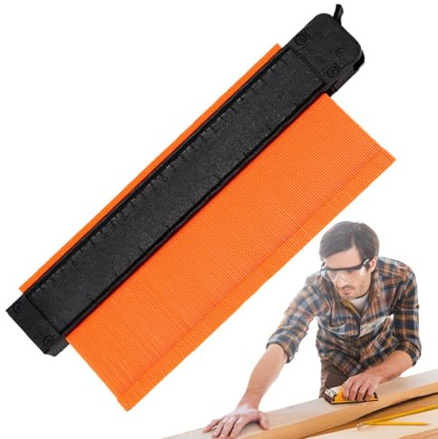 Profile Marking Ruler, Tile Profile Gauge, Contour Ruler for Tile Floors with Inch and CM Scales - Measuring Tools for , Woodworking, Flooring, Flooring