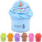 MKKZLPN Slime Fluffy, 1 Pièce Lapin bleu ssuper Soft Fluffy Butter Slime, DIY Doux, Élastique, sans Main Collante, Jouet Anti-Stress pour Filles Et Garçons, Cadeau d'anniversaire, Petit Cadeau De Fête