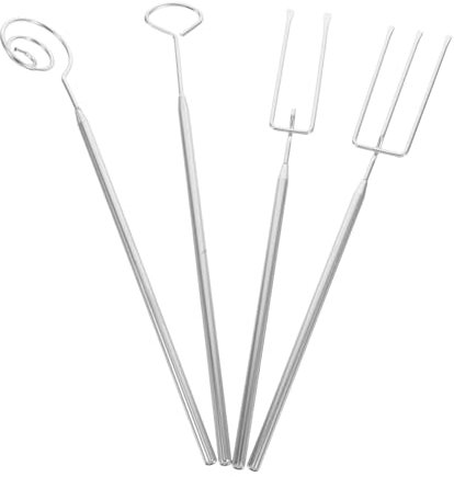 UTHCLO 4stücke Edelstahl Fondue Set Teilig Für Schokoladen Käse Und Hot Pot-dips Ergonomisch Für Dinnerpartys Und Besondere Anlässe Küchenzubehör Für Kreative Kochmomente