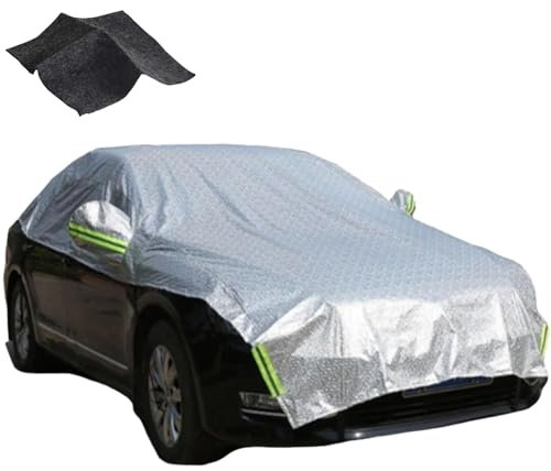 Funda protectora de granizo para automóvil, manta mejorada para granizo, impermeable para todo tipo de clima, protección contra el sol, la lluvia y el polvo, con tiras reflectantes para sedán, SUV