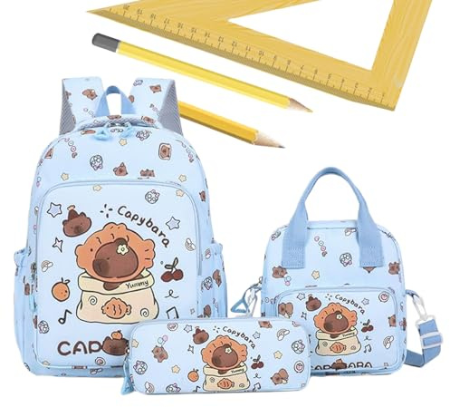 Générique Sac à Dos Capybara pour Filles | Trousses Capybara - Panier Repas Tendance pour Université Voyage École Ados Adultes Pique-Nique Enseignant