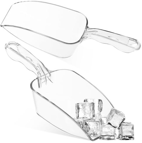 Toyvian 2 Pezzi Paletta Ghiaccio e Cucchiaio Gelato in Plastica Sicura Cucchiaio Caramelle e Farina con Bocca Allargata per Cucina e Animali Facile da Pulire e Appendere
