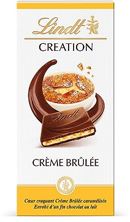 Lindt - Tablette CRÉATION Crème Brûlée - Chocolat au Lait, 150g
