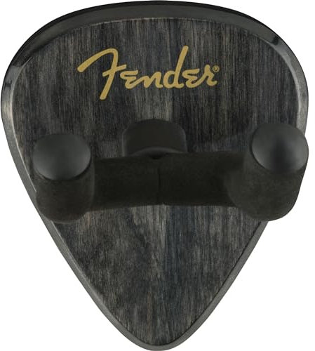 Fender Classic 351 Shape Guitar Wall Hanger, Secure Wall Mount for Acoustic and Electric Guitars, Black Finish