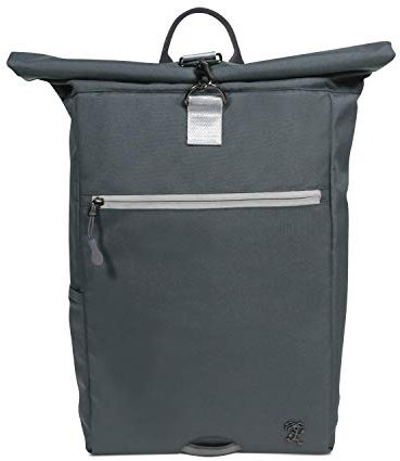 FUCHS & REBELL® Rolltop Rucksack PIET - Durchdacht & Nachhaltig - mit Laptopfach & Anti Diebstahl Tasche - 15-22L (Dunkelgrau)