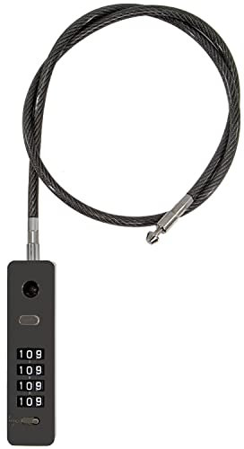 Zolunu cerradura de combinación de cable de seguridad de acero cerradura de equipaje resistente a la intemperie con el código reajustable, acero trenzado revestido antirrobo cerradura (2,3 pies 5 mm)