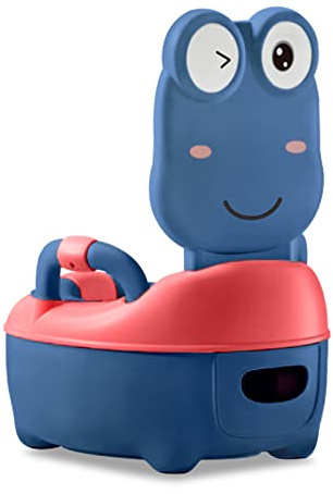 VA-Cerulean Vasino per bambini, con manici e ciotola rimovibile, anello per toilette per bambini, per bambini da 1 a 6 anni (tipo A, blu)