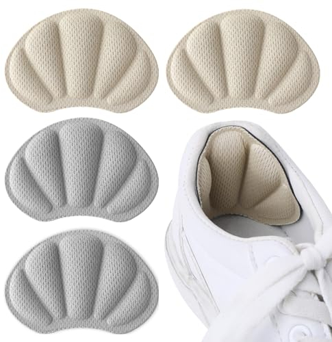 Molain Lot de 2 paires de coussinets de talon pour chaussures de sport - Protections autocollantes pour talon haut - Antidérapantes - Pour femme et homme - Semelle intérieure épaisse (Couleur peau 2)