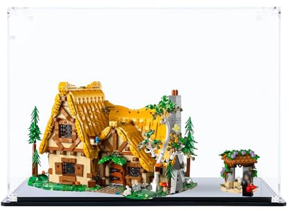 icuanuty Vitrine en acrylique pour Lego Disney Blanche-Neige et les Sept Nains 43242,76419,10359,72037,76323 - Rangement et organisation protégés contre la poussière - 39 x 29 x 25 cm - Étui