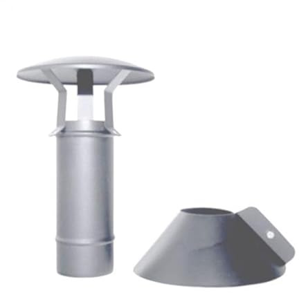 Tuyau coaxial inox D. 80/130 terminal vertical poêle à granulés CE fabriqué en Italie