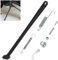Tunejoy Cavalletto Laterale di Moto di Alluminio Supporto Laterale di Moto di Cross con Portamolle per Pit Dirt Pocket Bike ATV Crf Klx 125cc 150cc 43cm Nero