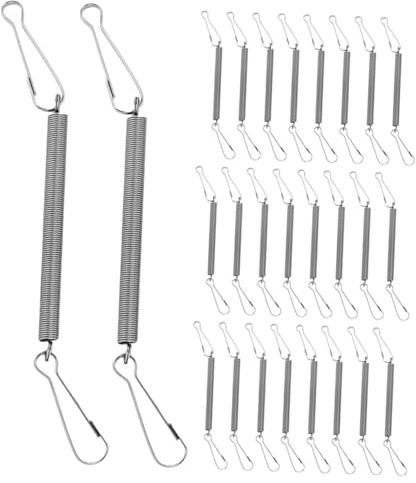 FUTUREORYY 50pcs Rabbit Cage Waterer Holder Rabbit Cage Spring Clips Small Animal Waterer Clamp Small Animal Water Bottle Clip Spring Clamp Silver