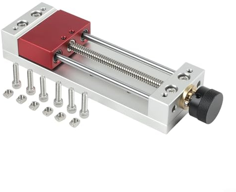 YobiLife Petit étau d'établi | Outil CNC et machine de forage pour PCB et téléphone portable | Corps en métal en aluminium avec rainure et tiges de guidage