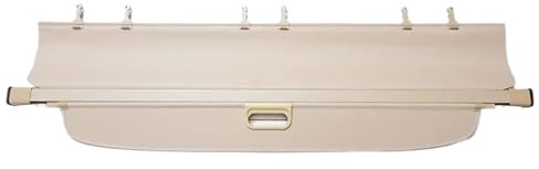 NYSQOFMB Couverture Cargaison Cache-Bagages Arrière pour Jeep pour Compass 2012-2016 Pare-Soleil Panneau Séparation Stores Confidentialité Sécurité Couverture Cargaison Coffre(Beige)