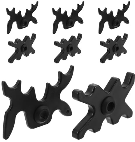 PAMINGONO Cabezas de Puente para Taco de Billar de Plástico Deslizante, 8 Piezas (13mm Horquilla de Ciervo 13mm Horquilla Araña), Accesorio Compatible para Mesa de Billar, Color