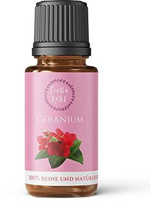 Huile essentielle de géranium 100 % naturelle et pure.