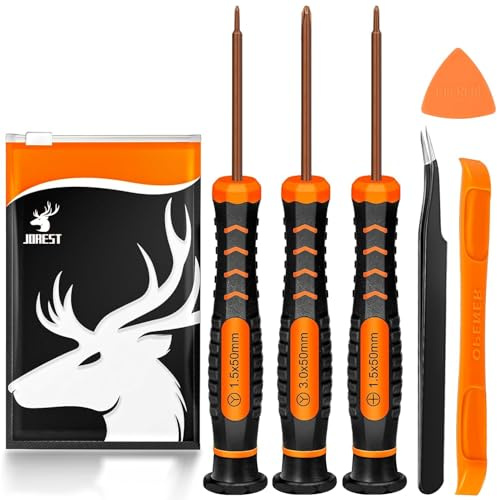 JOREST Tournevis Kit pour Nintendo Switch, 6Pcs Demontage Set avec Triwing Y00,Y1,Phillips PH000, Pince à Epiler, Pied de Biche, Triangle Pry, pour Switch Lite, Joycon Controller, Wii