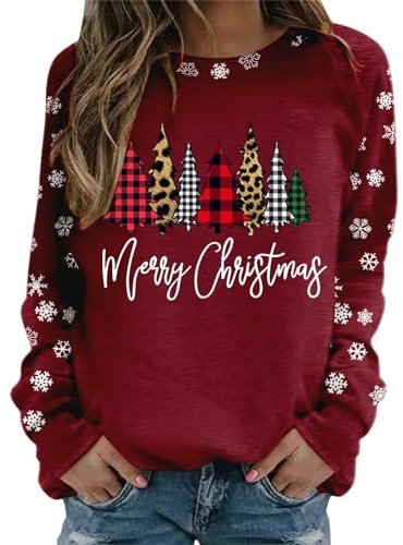 Weihnachtspullover Damen Blouson Damen schwarz Christmas Geweih Jumper Xmas Pulli Shirt walbusch Damen weißes Crop top Damen Strandkleid Damen lang Spitzen Oberteil weiß Winterjacke mit Fell Damen