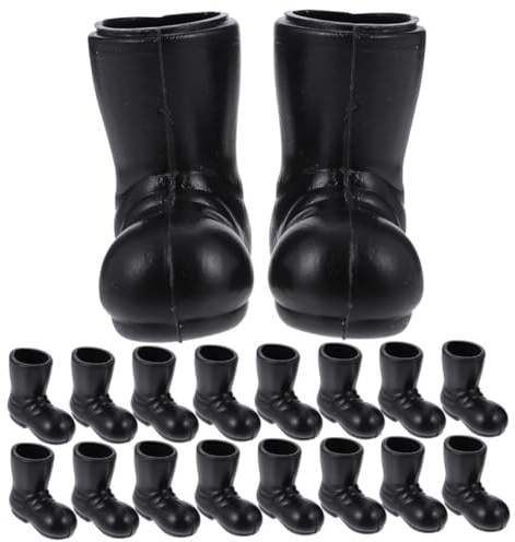 TOYANDONA 10pares Mini Botas De Navidad De Santa Claus Adornos De Zapatos Miniatura para Decoración De Casa De Muñecas para Decoración Festiva Sala Dormitorio