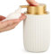 Segbeauty Dispenser Sapone Doccia, 320ml Dispenser Schiuma, Erogatore Sapone Liquido Ricaricabile, Schiumatore per Shampoo, Dispenser Bagno in Ceramica