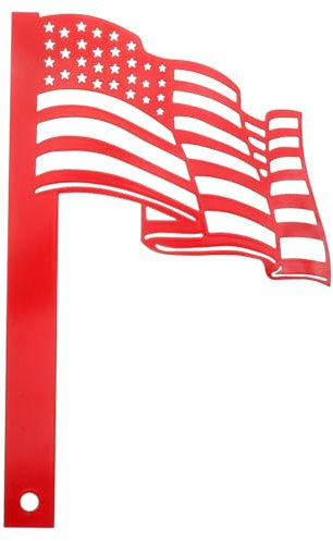 FUNOMOCYA Wrought Iron Metal Flag Shape Decoration Mailbox Flag for Brick Mount Outdoor Ornament Garden Stake Sign