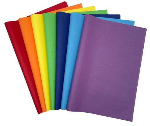 Regnbågsfärgade silkespappersark perfekta för presentpåsar, hantverk, presentförpackningsmaterial, bröllop, födelsedagsfest, gör-det-själv pappersblommor, mångsidiga silkespapper för alla tillfällen