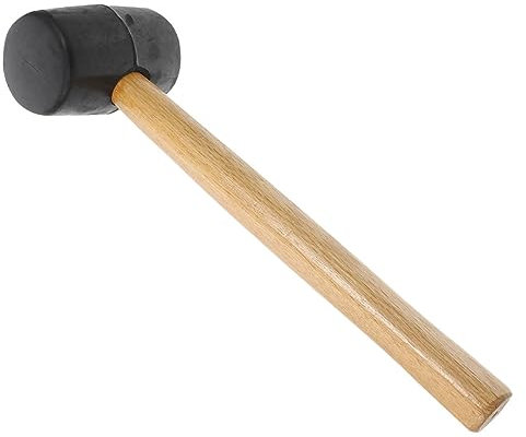 SHINEOFI Martello Gomma Per Pavimenti Martello Antiscivolo Per Installazione Piastrelle Maglio Ergonomico Testa in Gomma e Riduce Danni Superficiali Resistente All Usura Per Lavorazione e