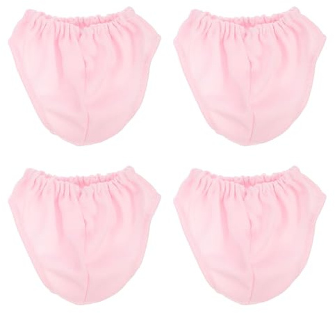 ERINGOGO Lot de 4 Culottes pour Poupées 18 Pouces sous-vêtements Miniatures en Tissu Rose Accessoires pour Poupées Adaptés pour Jeu D’Imitation et Photographie Réalistes