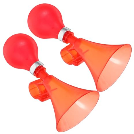 Angoily Clacson per Bicicletta e Monopattino per 2 Pezzi, Corno ad Aria Rosso Suono Forte e Nitido, Accessorio Facile da Installare per Mountain Bike e Bici da Strada Stile Stile Casuale