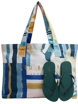 Ted Baker london shelyss-printed canvas shopper and f, green