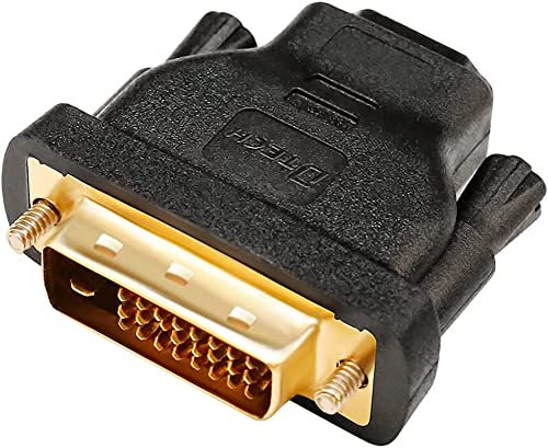 DTech DVI Stecker auf 19 polige HDMI Buchse Adapter Bidirektionaler DVI-D Port Konverter