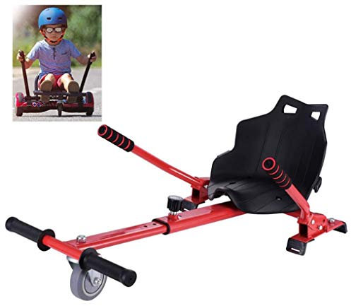 Hoverboard, Carro De Desplazamiento Ajustable, Go Kart para Scooter Eléctrico Drift Suspension Kart Compatible con Classic 6.5 Pulgadas, Red