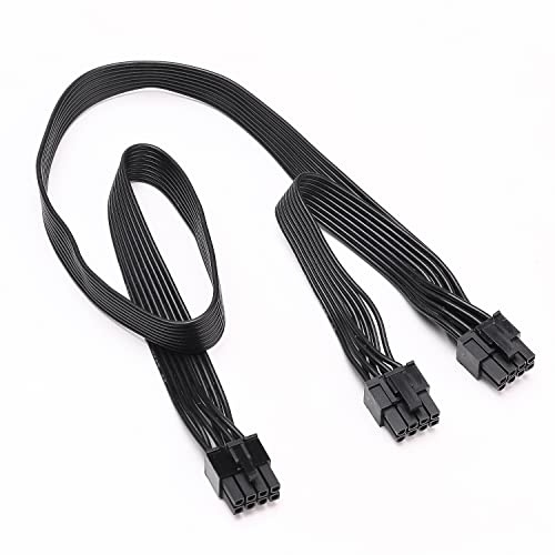 PHULWEL GPU 8 Pin Stecker auf Dual PCIe 8Pin (6+2) Stecker Netzadapterkabel nur für Corsair Modular-Netzteil 63,5 cm + 22,9 cm (63 cm + 23 cm)