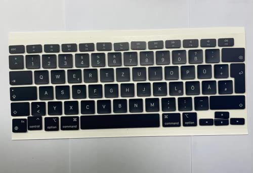 ICTION Neue Ersatz GR DE Germany Tastenkappen Tastenkappen für MacBook Air 13 Zoll M1 A2337 Ende 2020 Jahr