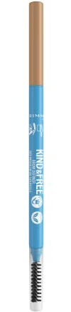 Rimmel London Kind & Free Matita Sopracciglia Brow Definer, Pigmenti naturali, Effetto naturale, Formula vegana - 001 - Blonde, 0.09g