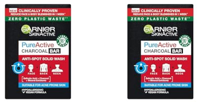 Garnier Pure Active Charcoal Bar (Pack of 2)